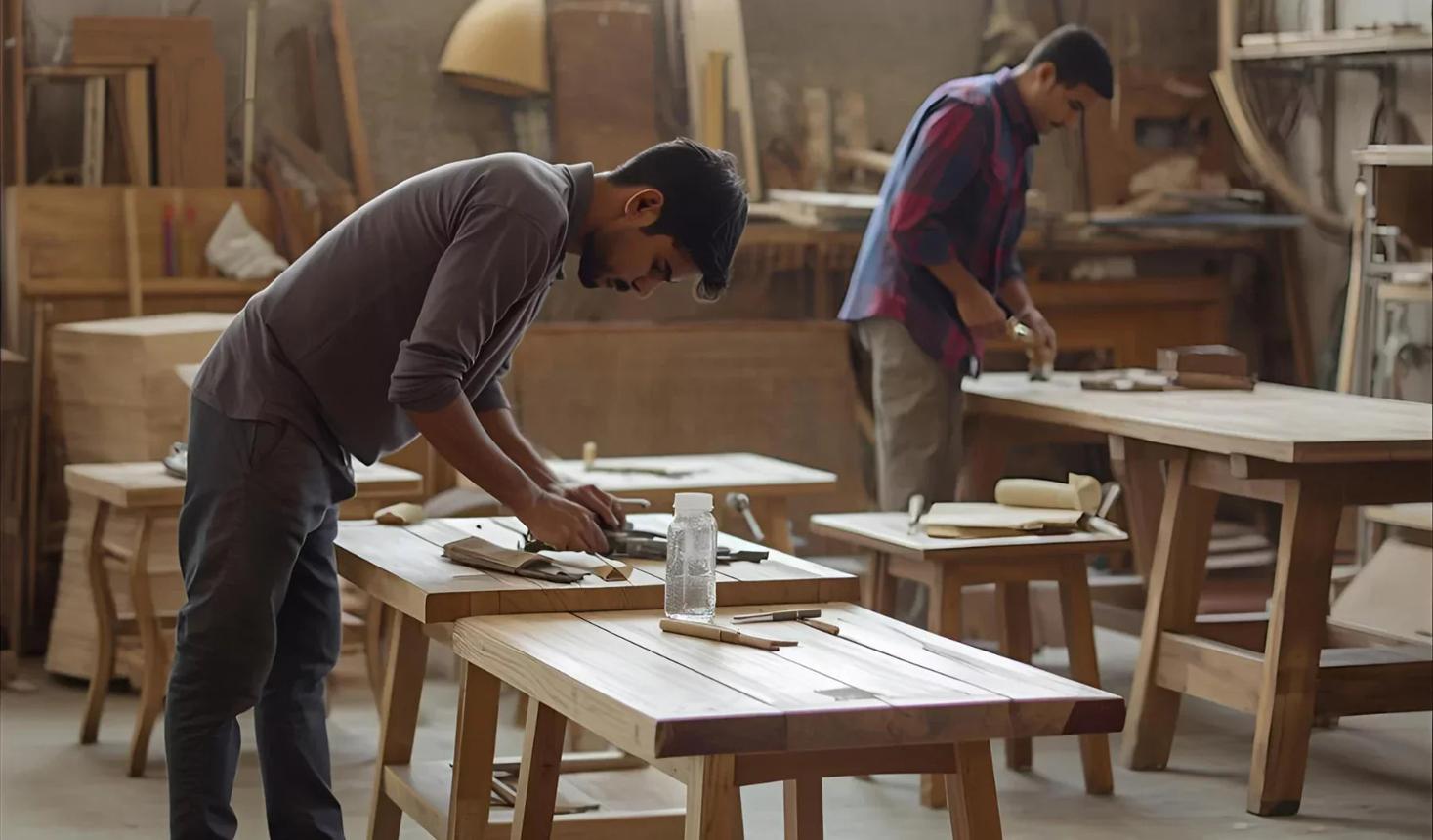 Wood lathe workshop