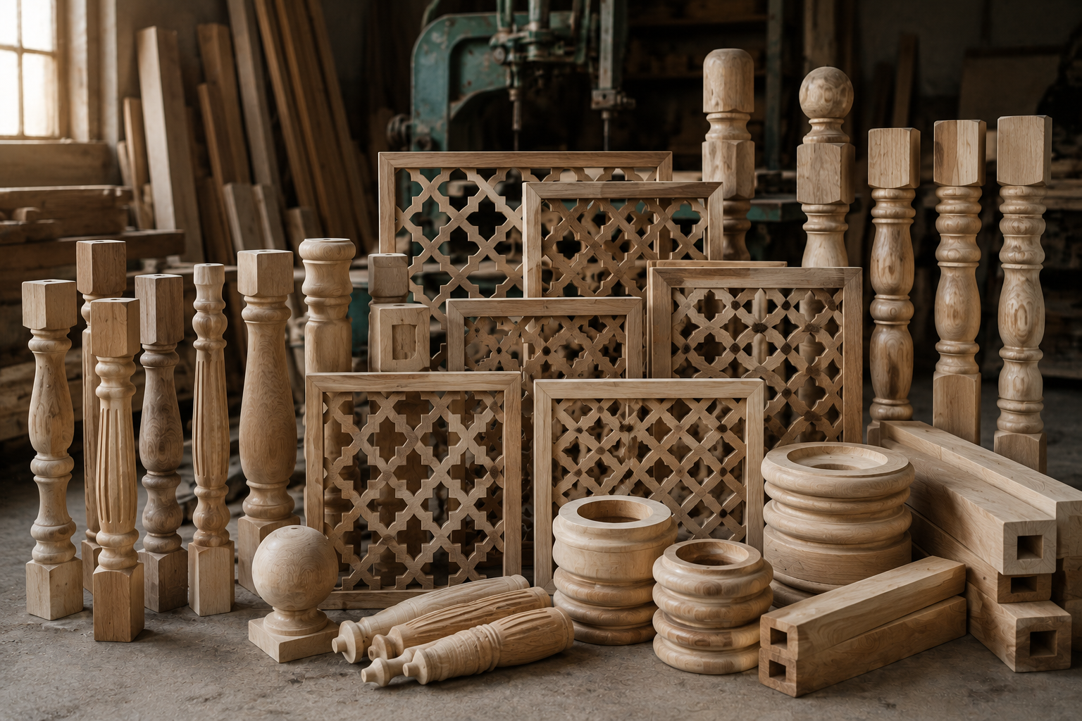 Craftsman at lathe